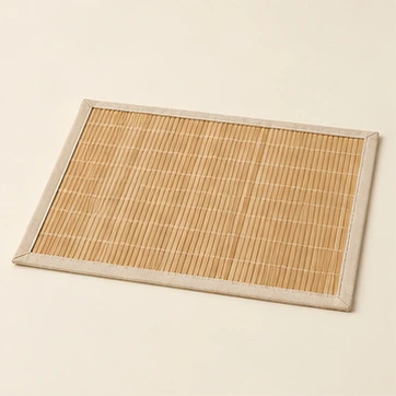 Fine bamboo weave of the Reedline Tea Mat